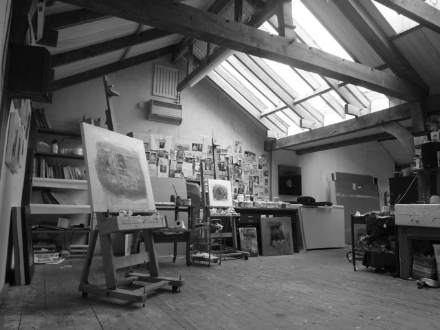 Louise McClary's artist studio